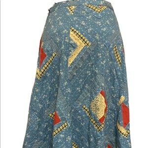 Polo Ralph Lauren Long Full Skirt Blue Cotton